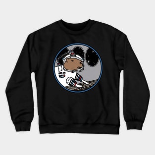 Sci Fi Space Capybara in Spaceship Crewneck Sweatshirt